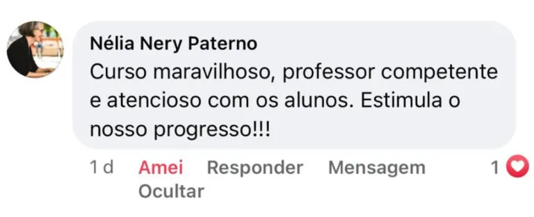 Depoimento de aluno