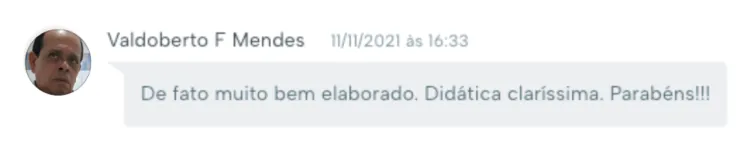 Depoimento de aluno