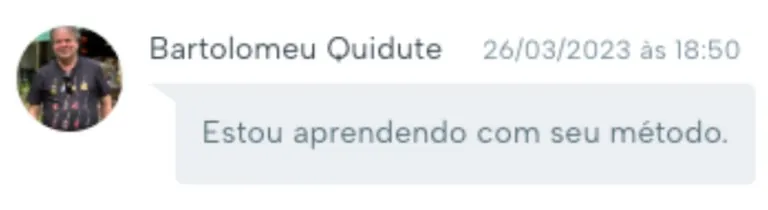 Depoimento do aluno Bartolomeu